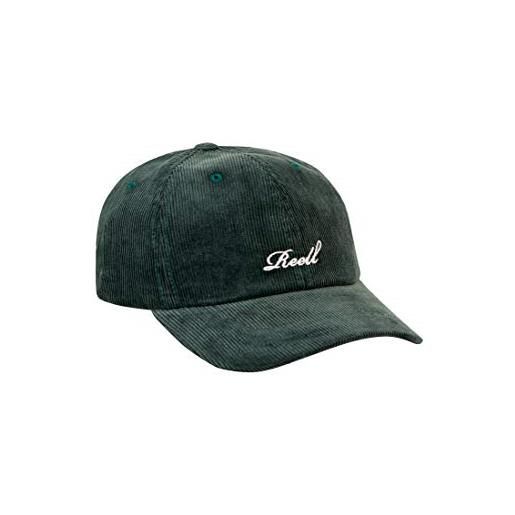 Reell cappellino a coste single script berretto baseball curved brim cap taglia unica - verde scuro