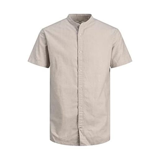Jack & jones jprblasummer band shirt s/s camicia, white/fit: slim fit, m uomo