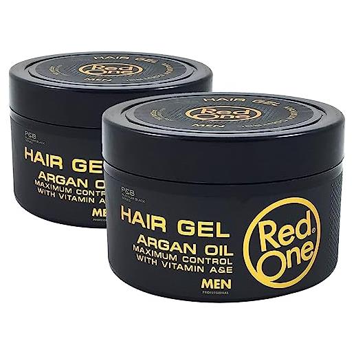 Red One gel per capelli con argan 450 ml lotto di 2 vasetti di gel