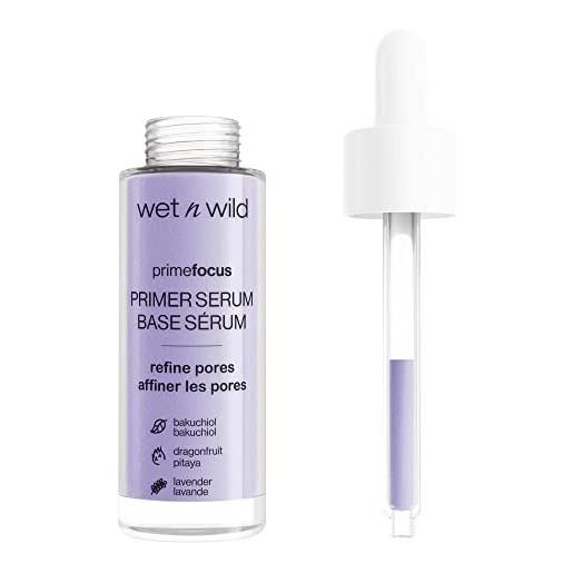 Wet n wild, prime focus, primer serum, primer viso per un makeup impeccabile e duraturo, minimizza i pori con formula idratante, finish naturale