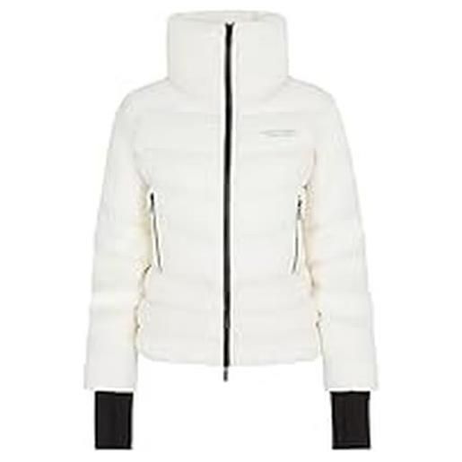 Armani Exchange limited edition we beat as one funnel neck puffer jacket giacca shell, nero, l donna