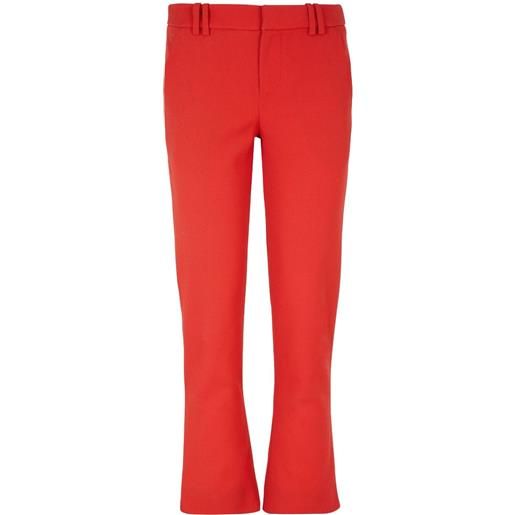 Balmain pantaloni crop svasati - rosso