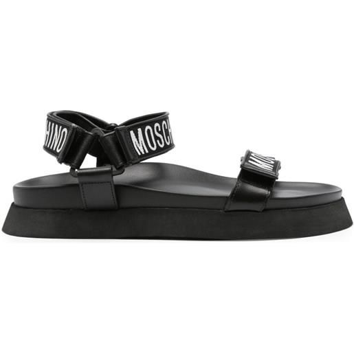 Moschino sandali con logo - nero