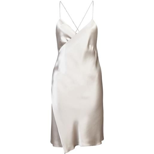 Michelle Mason abito corto a portafoglio - effetto metallizzato