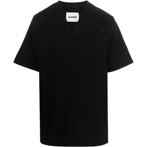 Jil Sander t-shirt con scollo a v - nero
