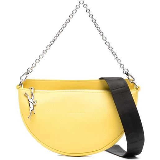 Longchamp borsa a tracolla smile in pelle piccola - giallo