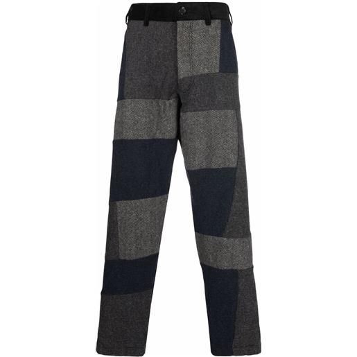 Comme Des Garçons Shirt pantaloni dritti con design patchwork - nero