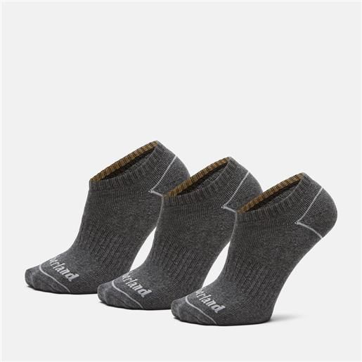 Timberland tre paia di calzini bowden all gender in grigio scuro grigio unisex