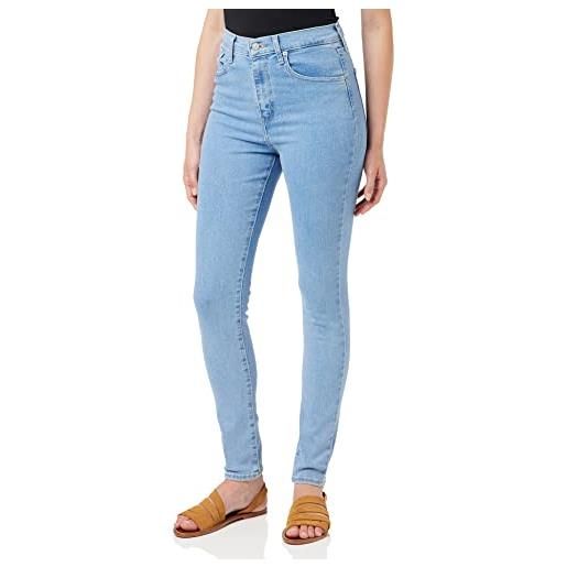 Levi's mile high super skinny, jeans donna, blu (venice for real), 24w / 30l