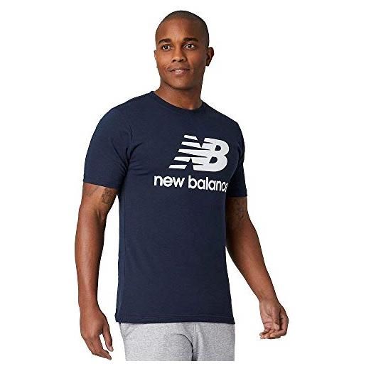 New Balance essentials stacked logo t-shirt, eclipse, s uomo
