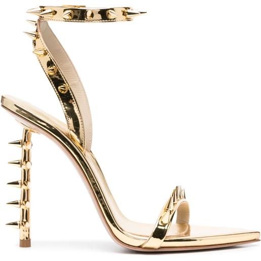 Le Silla sandali jagger con decorazione rockstud 120mm - oro