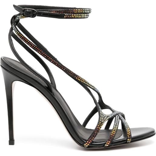 Le Silla sandali con strass belen 105mm - nero