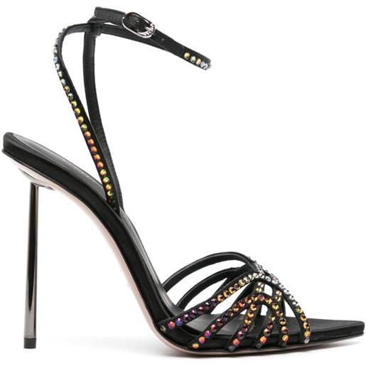 Le Silla sandali bella con strass 120mm - nero