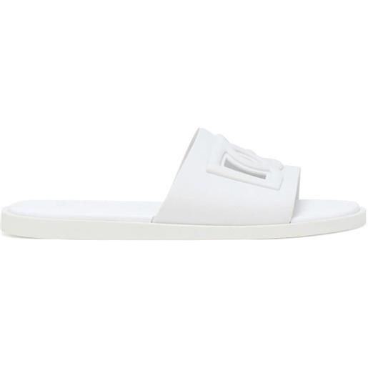 Dolce & Gabbana sandali slides a punta aperta - bianco
