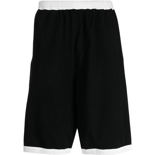 Undercover shorts sportivi con vita elasticizzata - nero