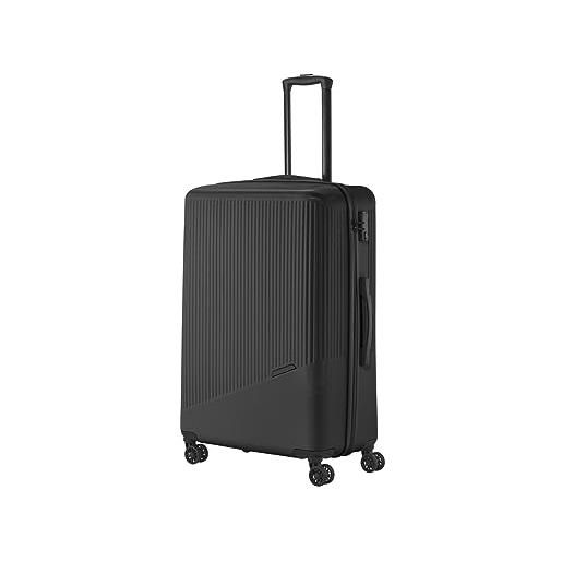Travelite valigia rigida l a 4 ruote da 96 l, serie bali valigia trolley rigida in abs con chiusura a combinazione tsa, 77 cm, nero