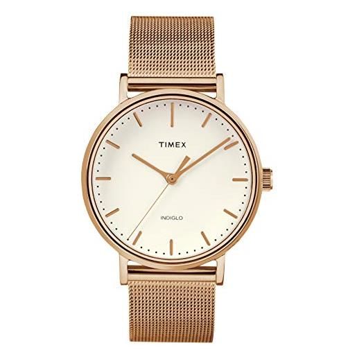 Timex orologio analogico quarzo donna con cinturino in acciaio inox tw2r26400