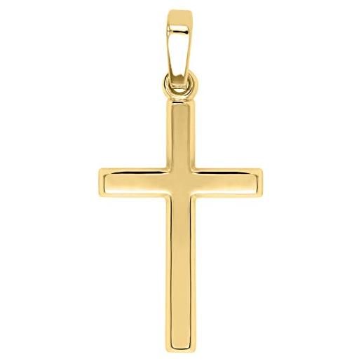 My Gold my. Gold ciondolo a forma di croce (senza catena) oro giallo 375 (9 carati) 25 mm x 12 mm, catena, ciondolo, oro, croce regalo, a-02220-g601