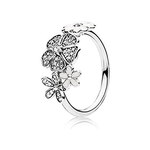Pandora 190984cz - anello da donna a forma di bouquet con zirconi, colore: argento 925 e argento, 20, colore: argento, cod. 190984cz-60
