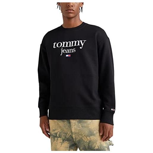 Tommy Hilfiger tommy jeans - felpa uomo boxy con logo - taglia xl