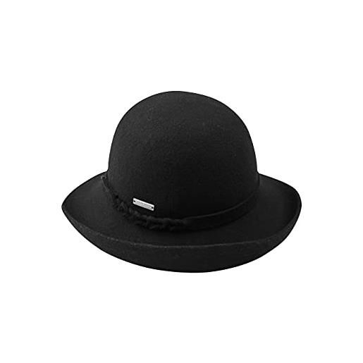 Seeberger cappello da donna ponca di feltro lana taglia unica - nero