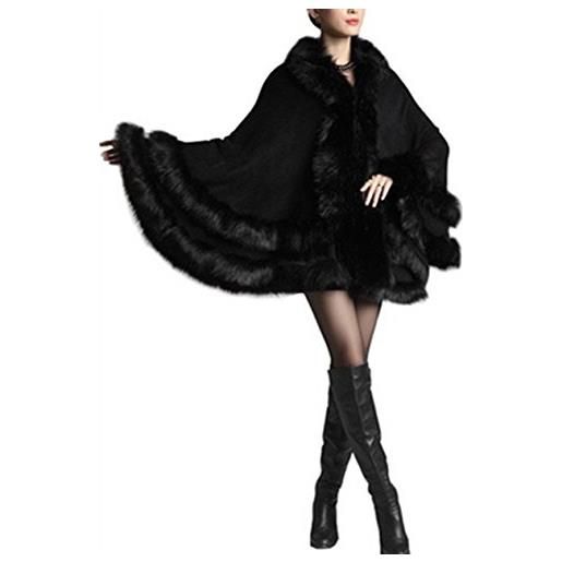 PLAER - poncho - cappotto - donna black taglia unica