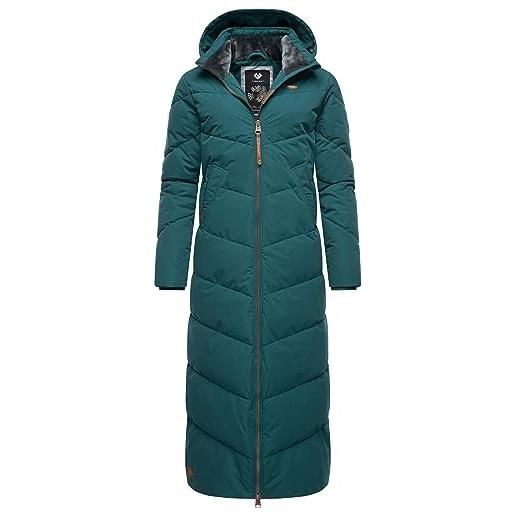 Ragwear rebelka - giacca invernale da donna, con cappuccio rimovibile, taglie xs-6xl, verde scuro, s