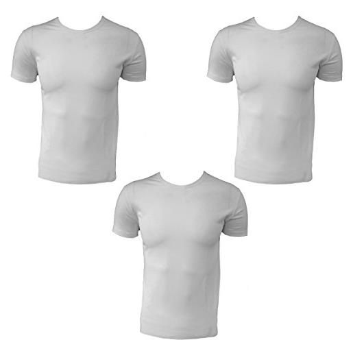 NAVIGAREunderwear 3 t-shirt bimbo/ragazzo mezza manica girocollo in cotone elasticizzato navigare art. 13029 (bianco, 10 (15-16 anni))