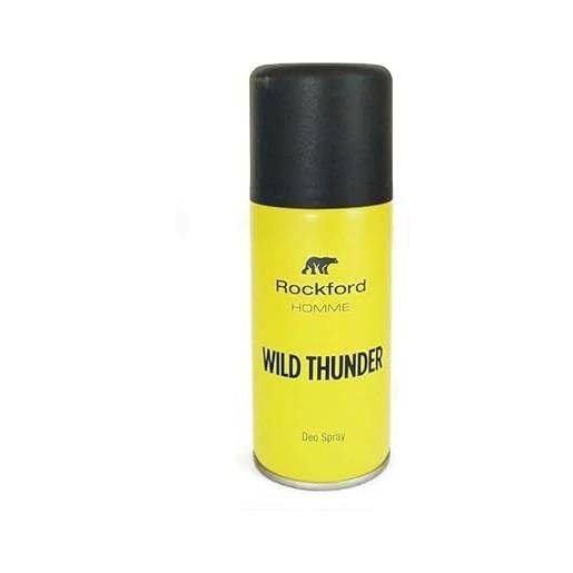 EUROCOSMESI rockford wildthunder deodorante spray man 150 ml. Set da 6 pezzi