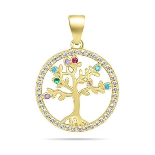 Brilio ciondolo sparkling gold-plated pendant tree of life pt114y sbs2943 marca, estándar, metallo, nessuna pietra preziosa
