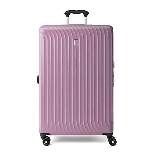 Travelpro maxlite air bagaglio a mano espandibile con lato rigido, 8 ruote girevoli, valigia leggera in policarbonato con guscio rigido, orchidea rosa viola, grande a quadri 72 cm