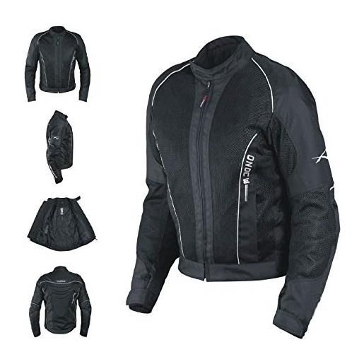 A-Pro giacca donna moto estiva protezioni omologate tessuto mesh traspirante nero l