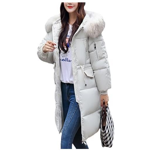 EGSDMNVSQ piumino cappotto invernale da donna con cappuccio cappotto lungo giacca parka cappotto trapuntato piumino giacca calda invernale giacca esterna calda giacca invernale