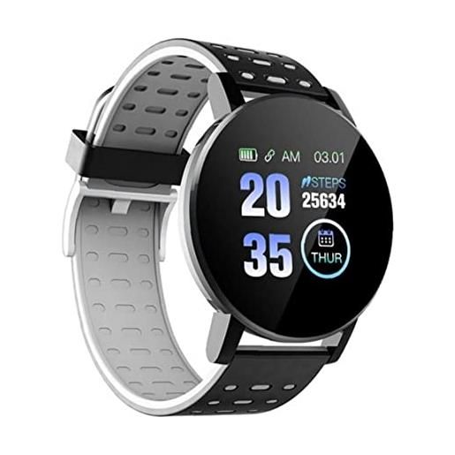 Sanfly 1pc bluetooth smartwatch uomo pressione sanguigna donne sport sport frequenza cardiaca filitendio braccialetto orologio rotondo nero