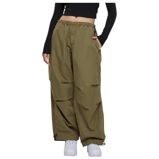 Urban Classics ladies cotton parachute pants pantaloni, black, xxxl donna