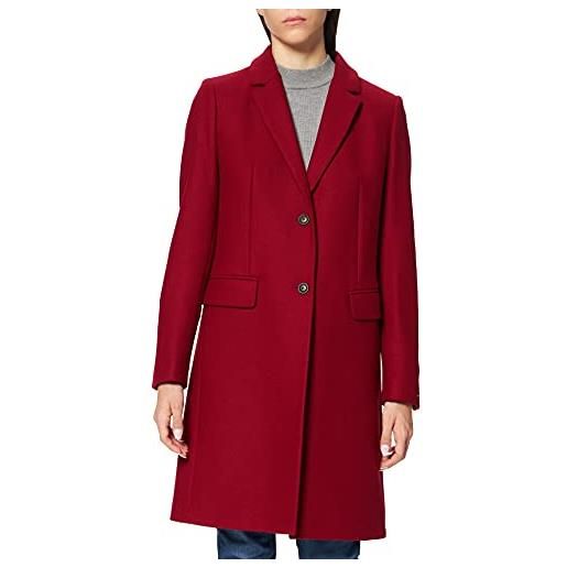 Tommy Hilfiger th ess wool blend classic coat, piumino lungo, donna, 36, rosso (regatta rot)