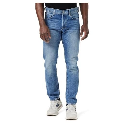 G-STAR RAW jeans 3301 regular affusolati, blu (worn in milos 51003-c911-d588), 30w x 32l uomo