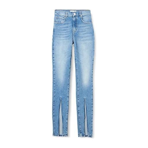 Pinko sissy spacco slim denim pasade jeans, pjm_lavaggio chiaro vintage, 32 donna