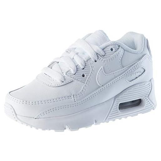 Nike air max 90 ltr (ps), sneaker, white/white-metallic silver-white, 31.5 eu