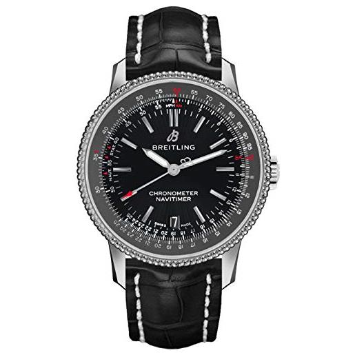 Breitling navitimer 1 a17325241b1p1 - orologio da uomo automatico 38 con quadrante nero