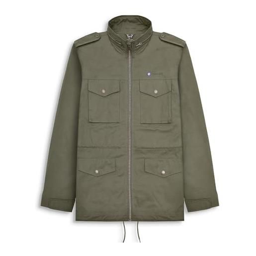 Lambretta mens m-65 militare tasche multiple caldo cappotto giacca invernale - kaki, cachi, l