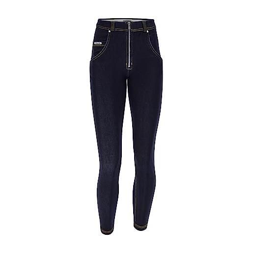 FREDDY - jeans wr. Up® in denim navetta con vita alta e lunghezza 7/8, denim scuro, extra small