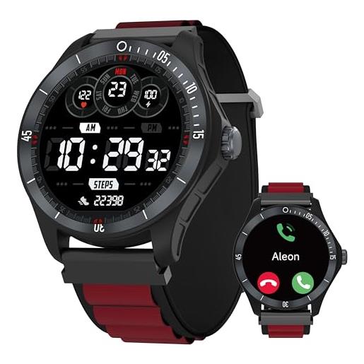 TOOBUR smartwatch uomo alexa integrata, 44mm orologio smartwatch chiamate cardiofrequenzimetro contapassi sonno impermeabil ip68, spo2, 100 sportivo, notifiche messaggi, compatibile ios android