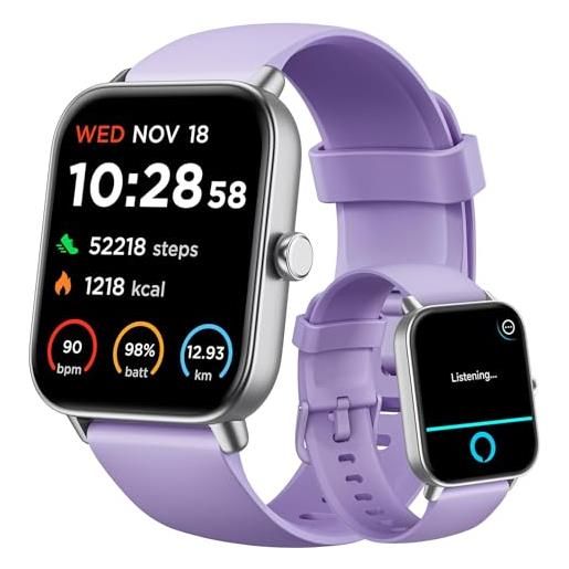 Gydom smartwatch donna, effettua/risposta chiamate, alexa integrato 1.8 orologio smartwatch fitness con contapassi, monitoraggio sonno/frequenza cardiaca/spo2, impermeabile ip68 per android ios