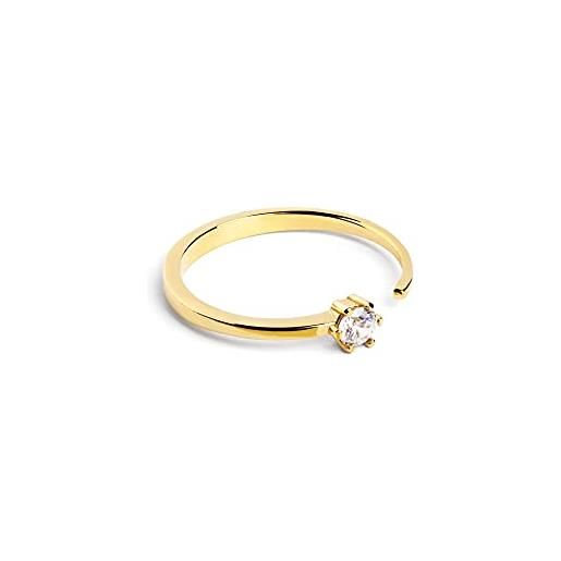 SINGULARU - anello sophie oro - anello regolabile - argento sterling 925 con finitura placcata in oro 18kt - misura unica - gioielli da donna - realizzato in europa