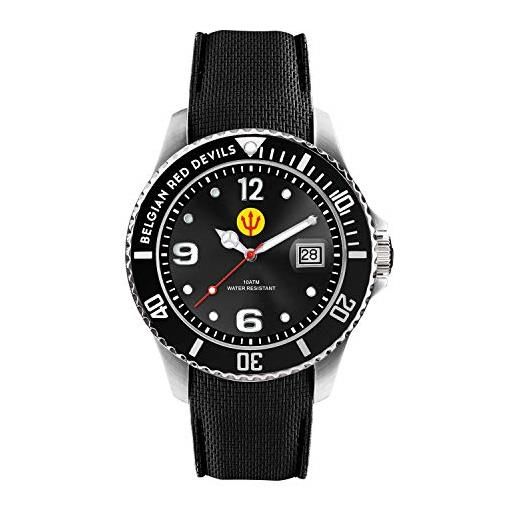 Ice-watch red devils black orologio nero da uomo con cinturino in silicone, 016098 (large)