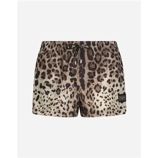 Dolce & Gabbana boxer da mare corto stampa leopardo