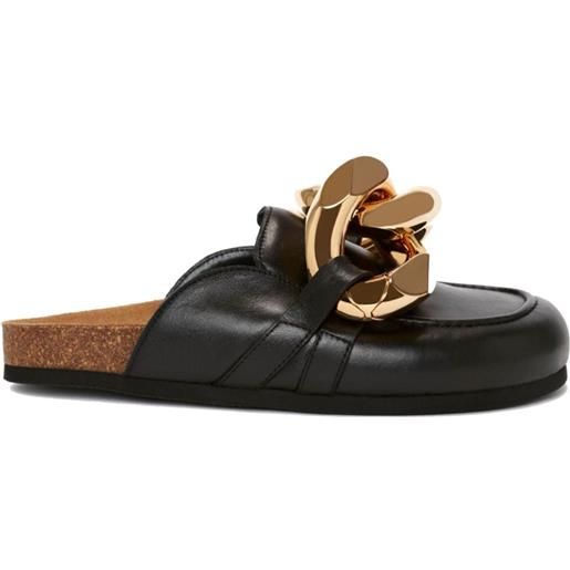 JW Anderson mules con catena - nero