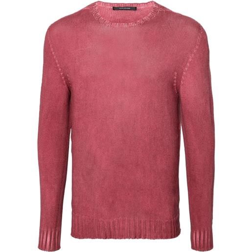 Tagliatore maglione girocollo - rosa