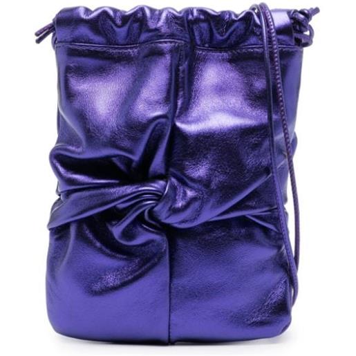 Hereu borsa a secchiello ronet con effetto metallizzato - viola